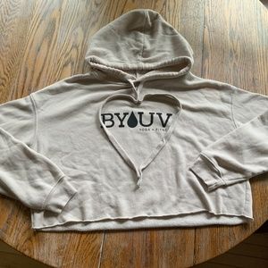 BELLA CANVAS soft 52% cotton,48%polycropped beige hoodie/M